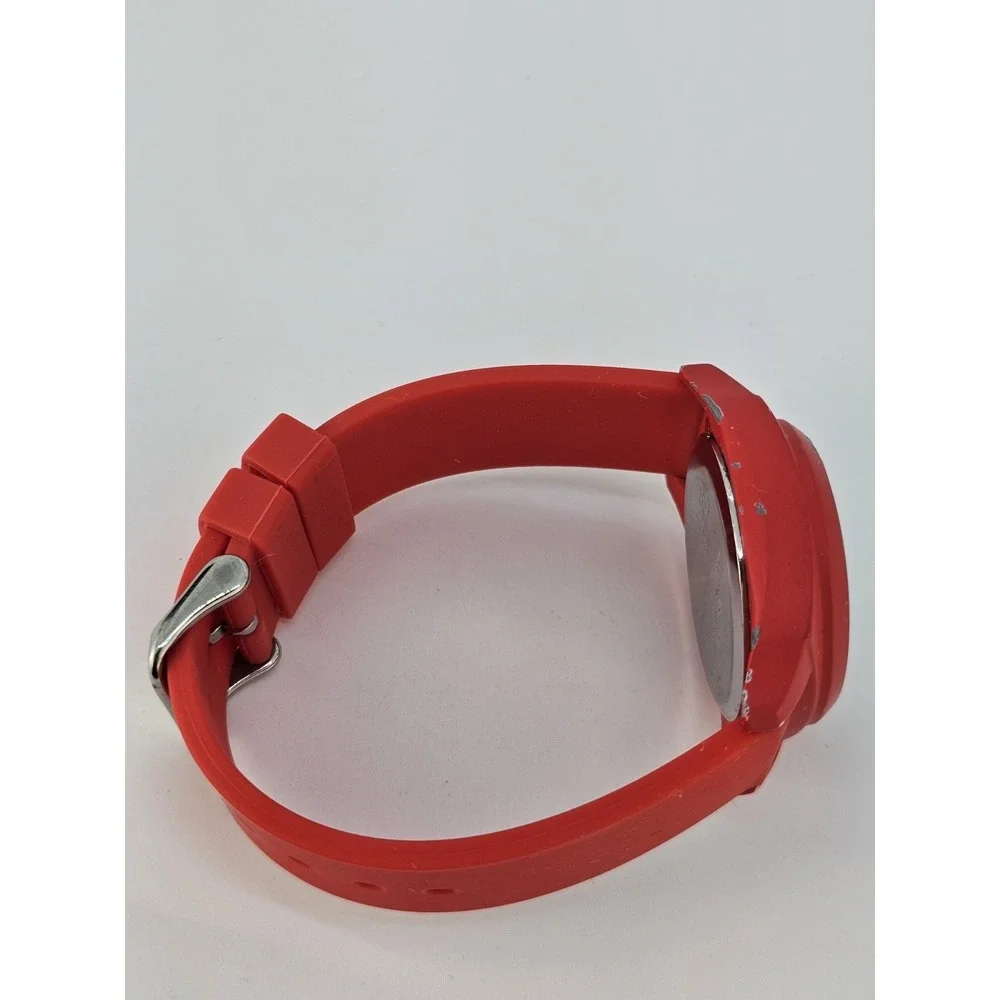 Freestyle Adrenaline Men Watch 40MM White Dial Red Plastic Bands‎ New Battery